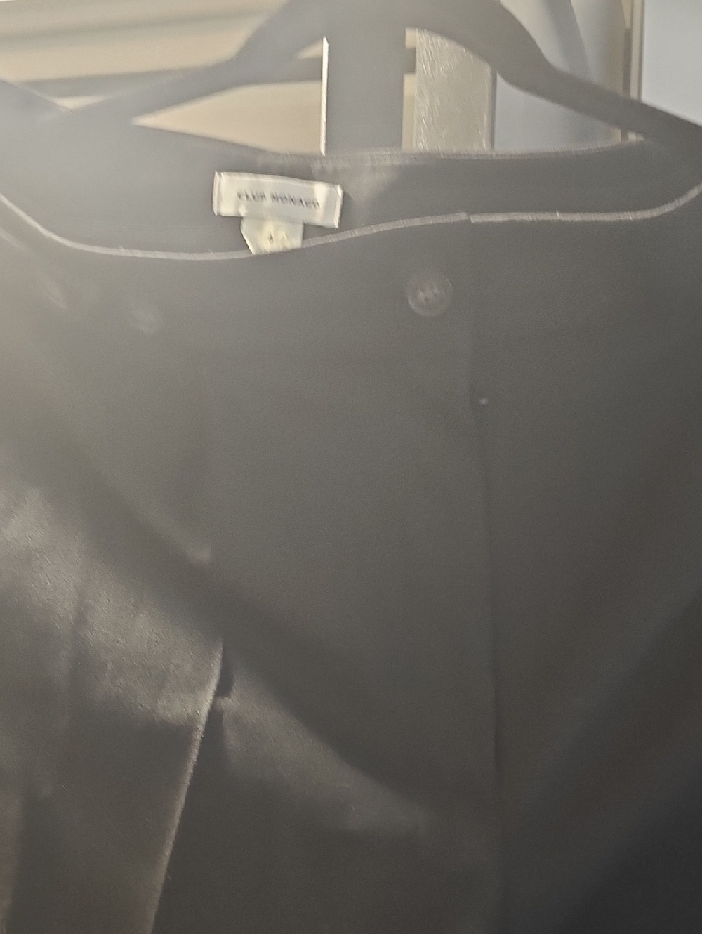 Club Monaco Black Minimal Button-Front Trousers